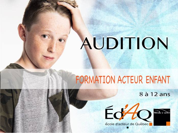 Affiche audition acteur enfant